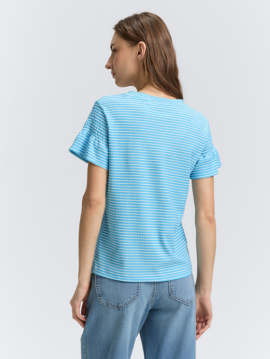 t-shirt con dettagli fumé