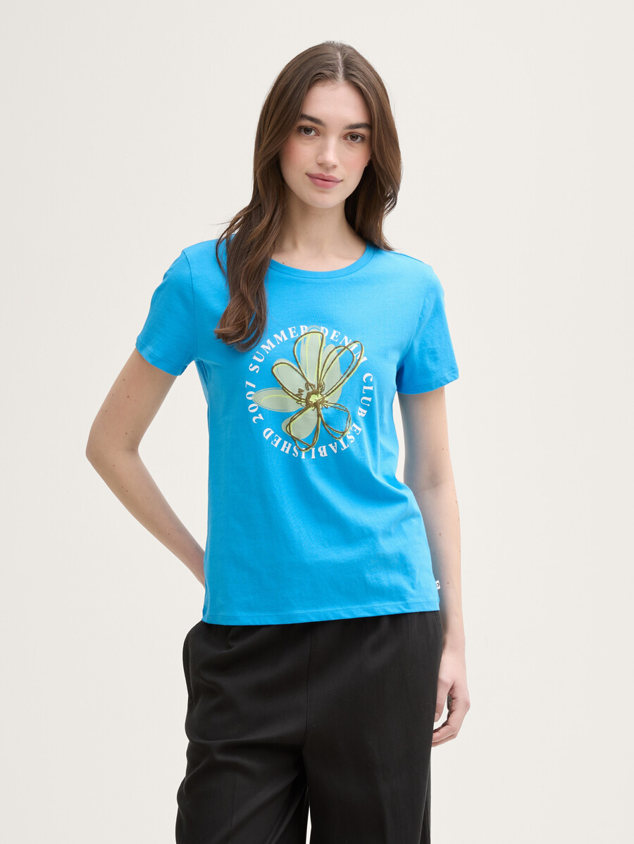 t-shirt con stampa floreale