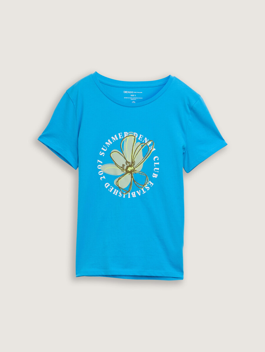 t-shirt con stampa floreale