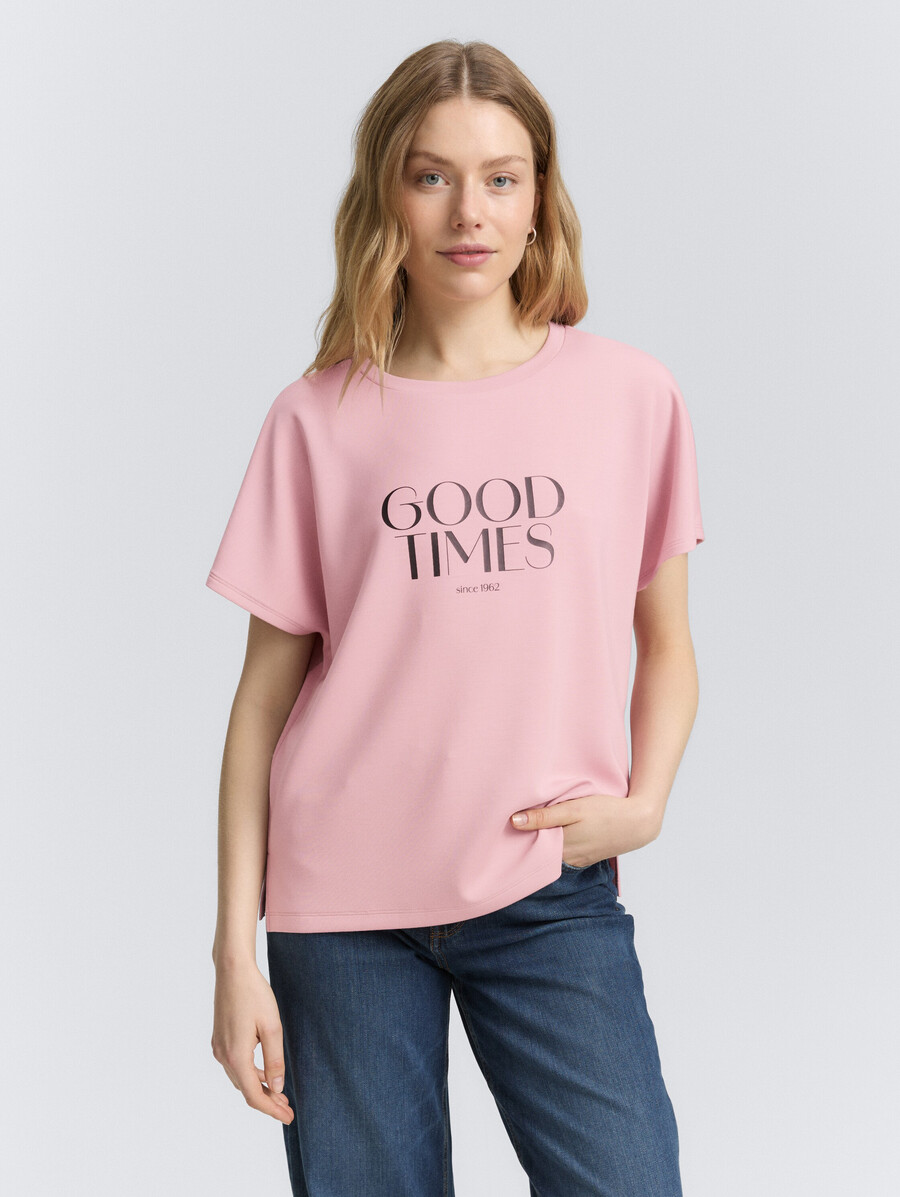 t-shirt ampia con stampa