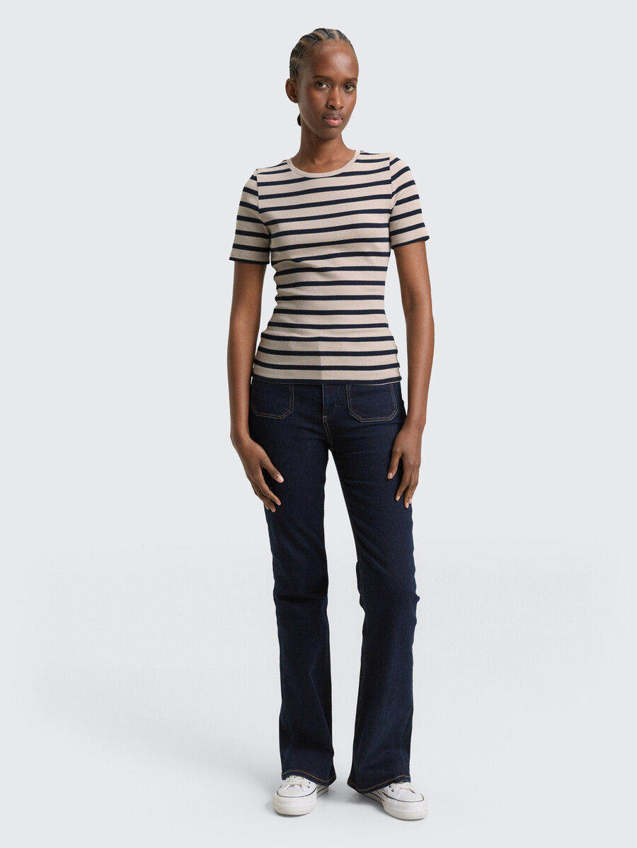 t-shirt slim fit con motivo a righe