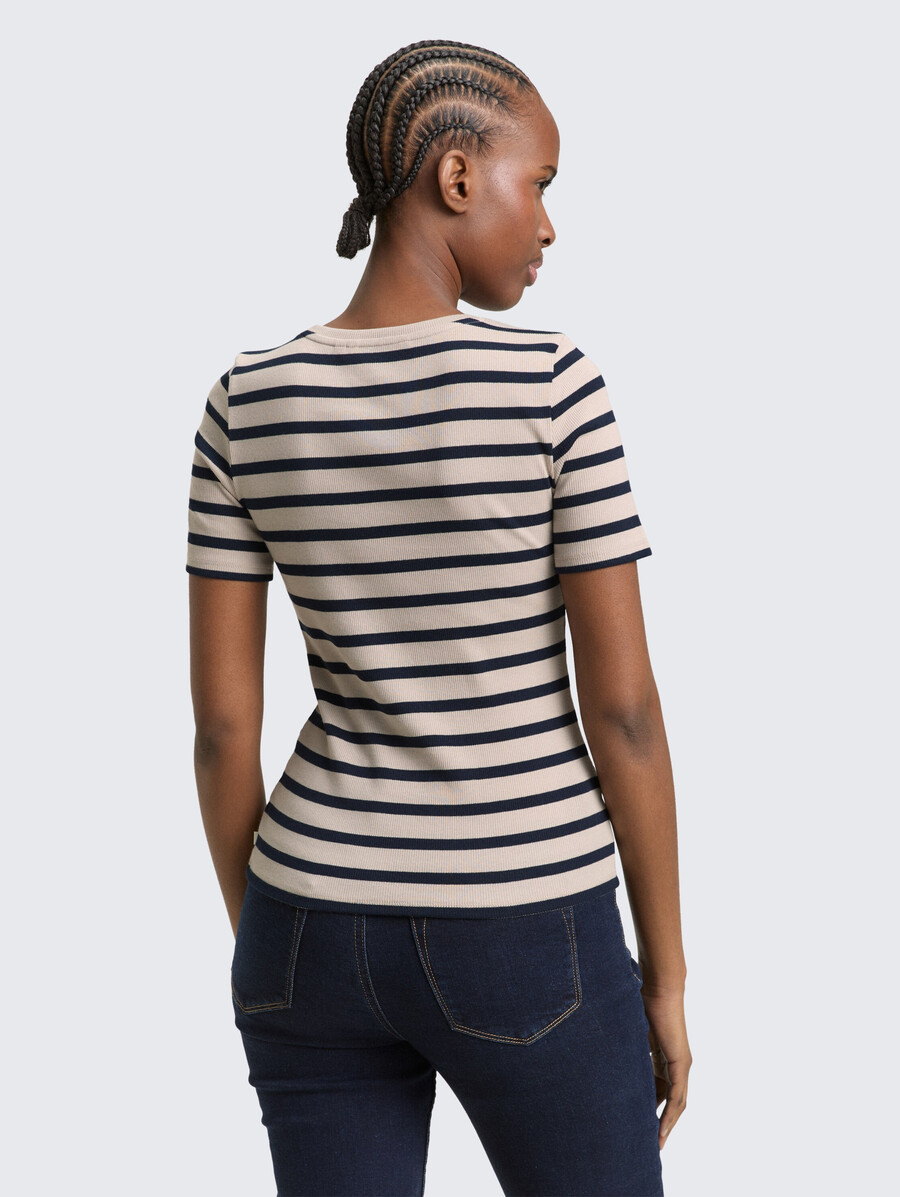 t-shirt slim fit con motivo a righe