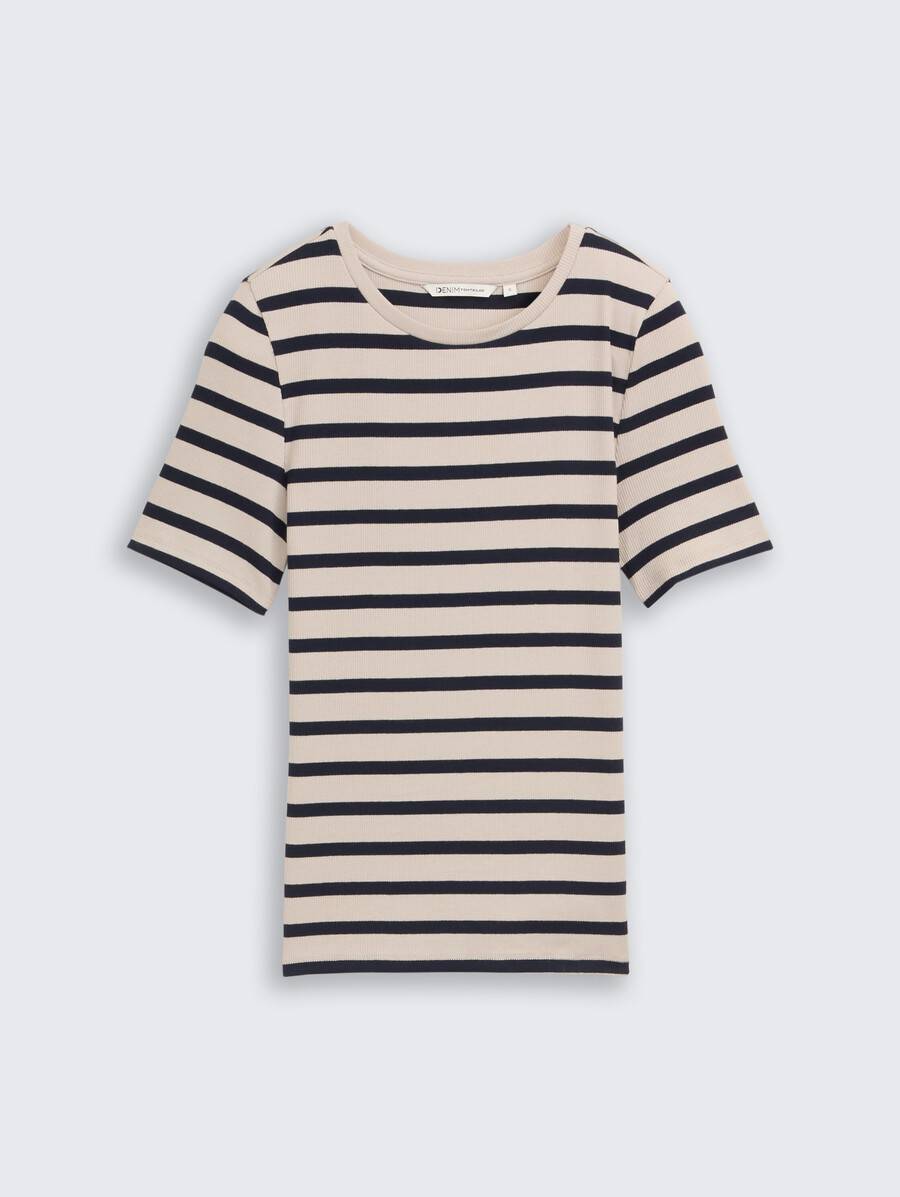 t-shirt slim fit con motivo a righe