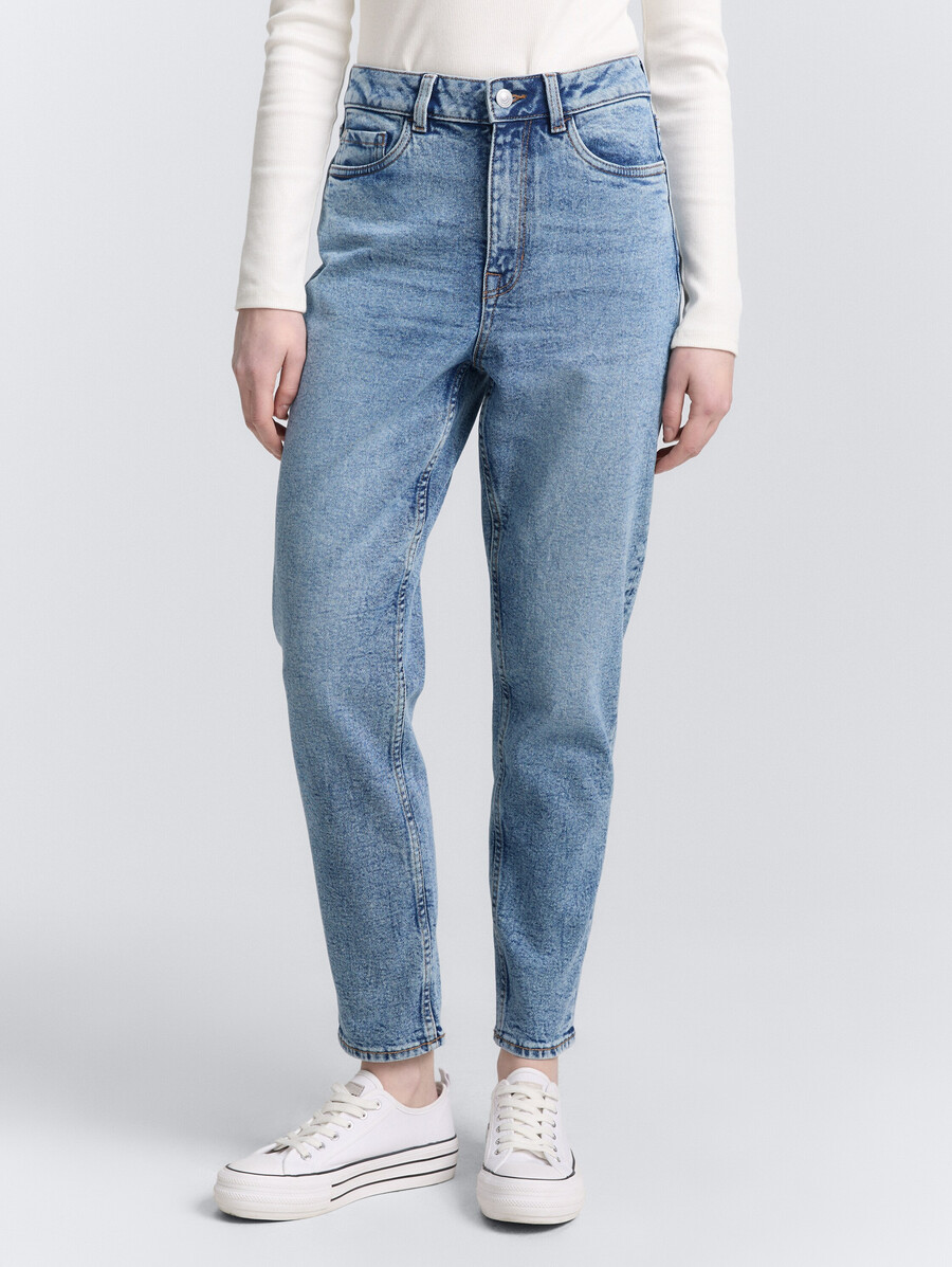 jeans a vita alta alla caviglia ttlinley mom