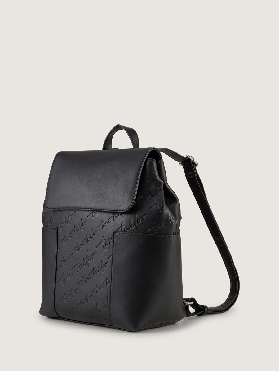 zaino ttwendi m in similpelle con logo in rilievo