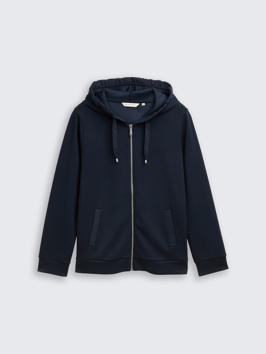 plus size - felpa con cappuccio e giacca in felpa scuba