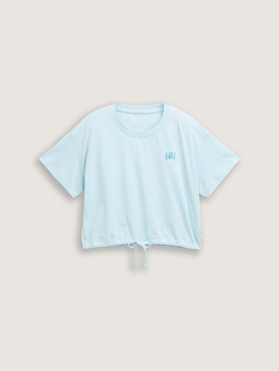 t-shirt corta con coulisse
