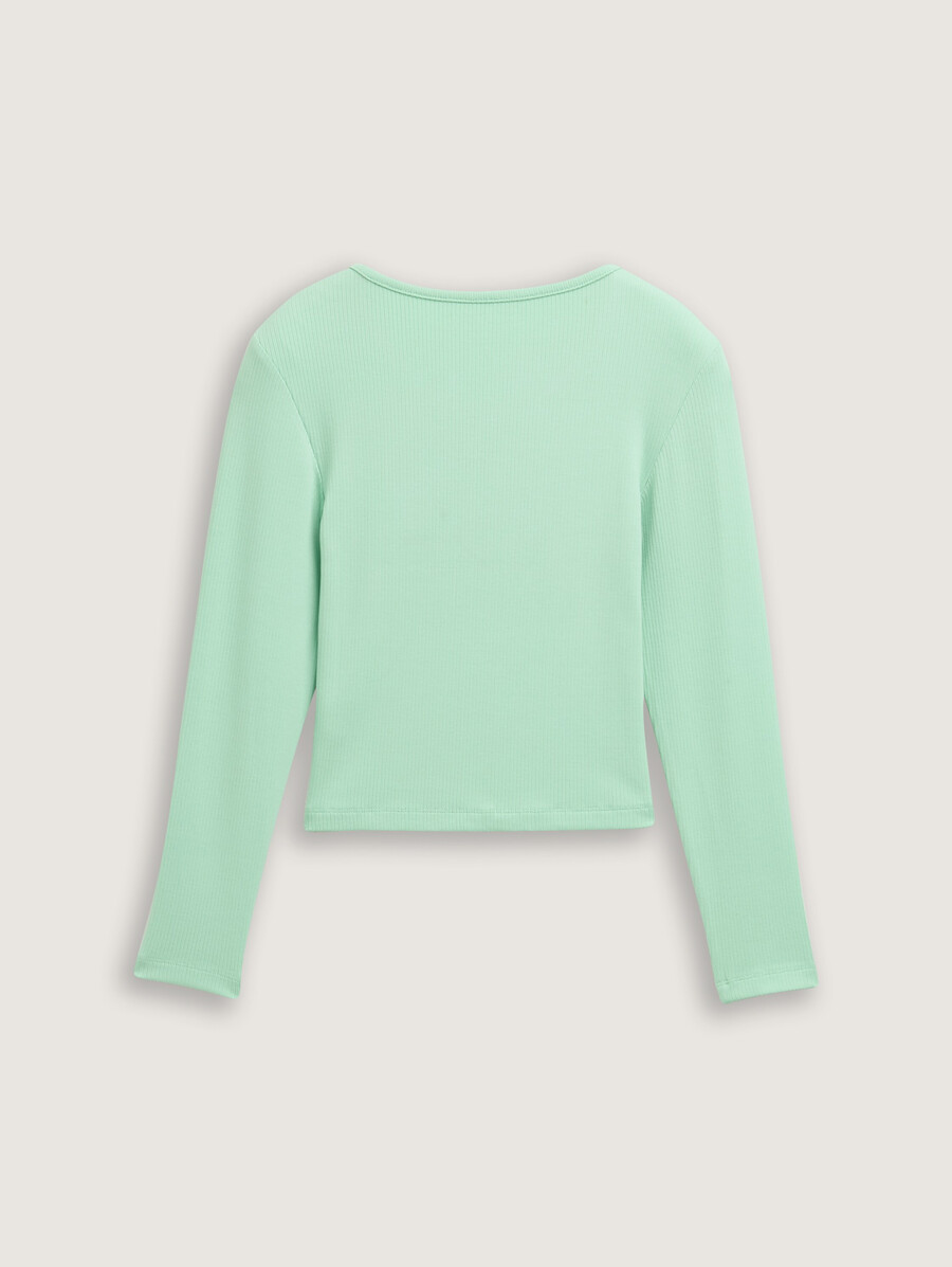 camicia corta a maniche lunghe con abbottonatura