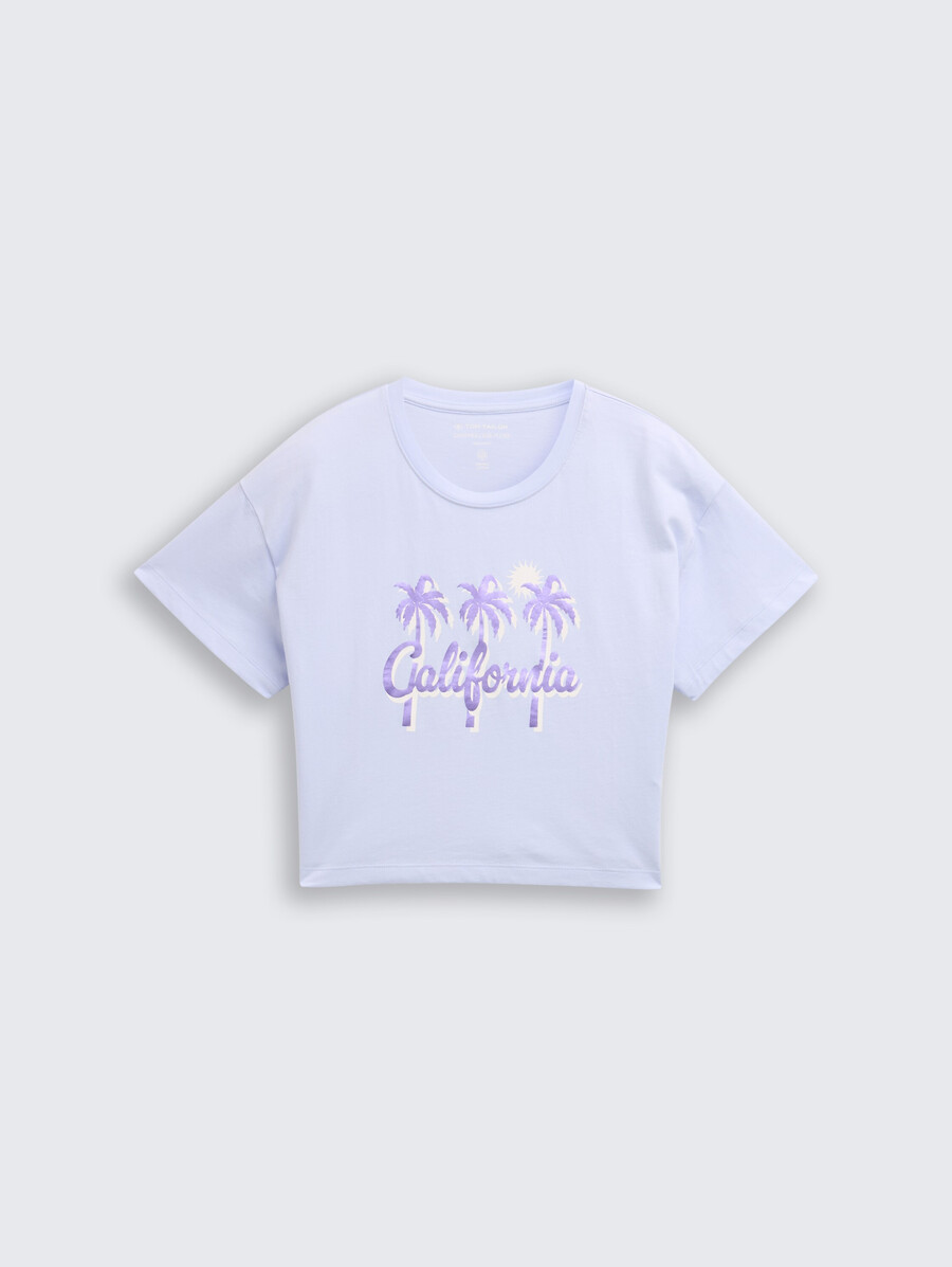 t-shirt corta con stampa