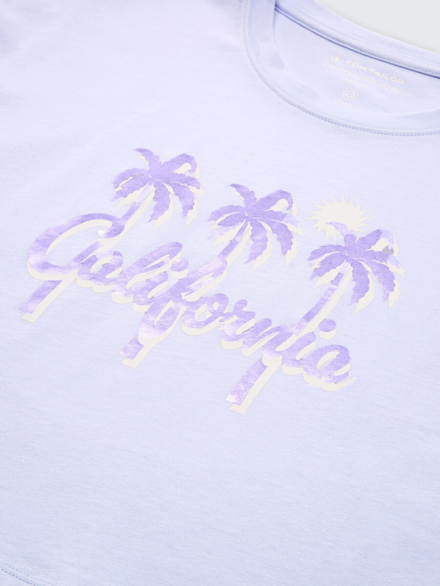 t-shirt corta con stampa