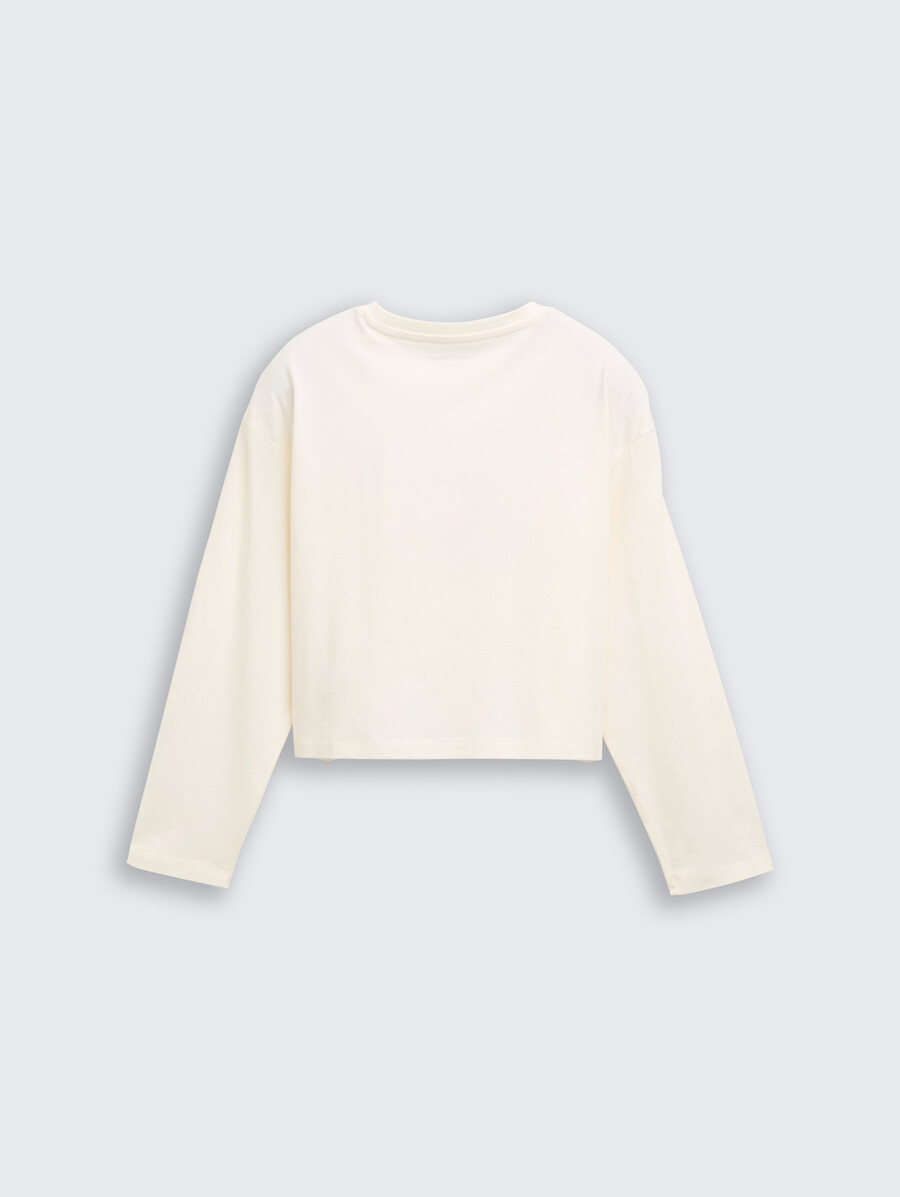 camicia corta a maniche lunghe con stampa