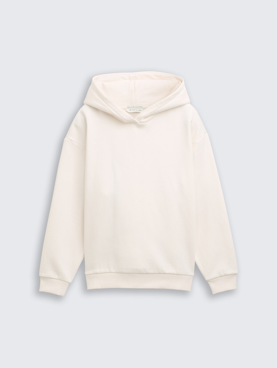 felpa oversize con cappuccio e stampa sul retro