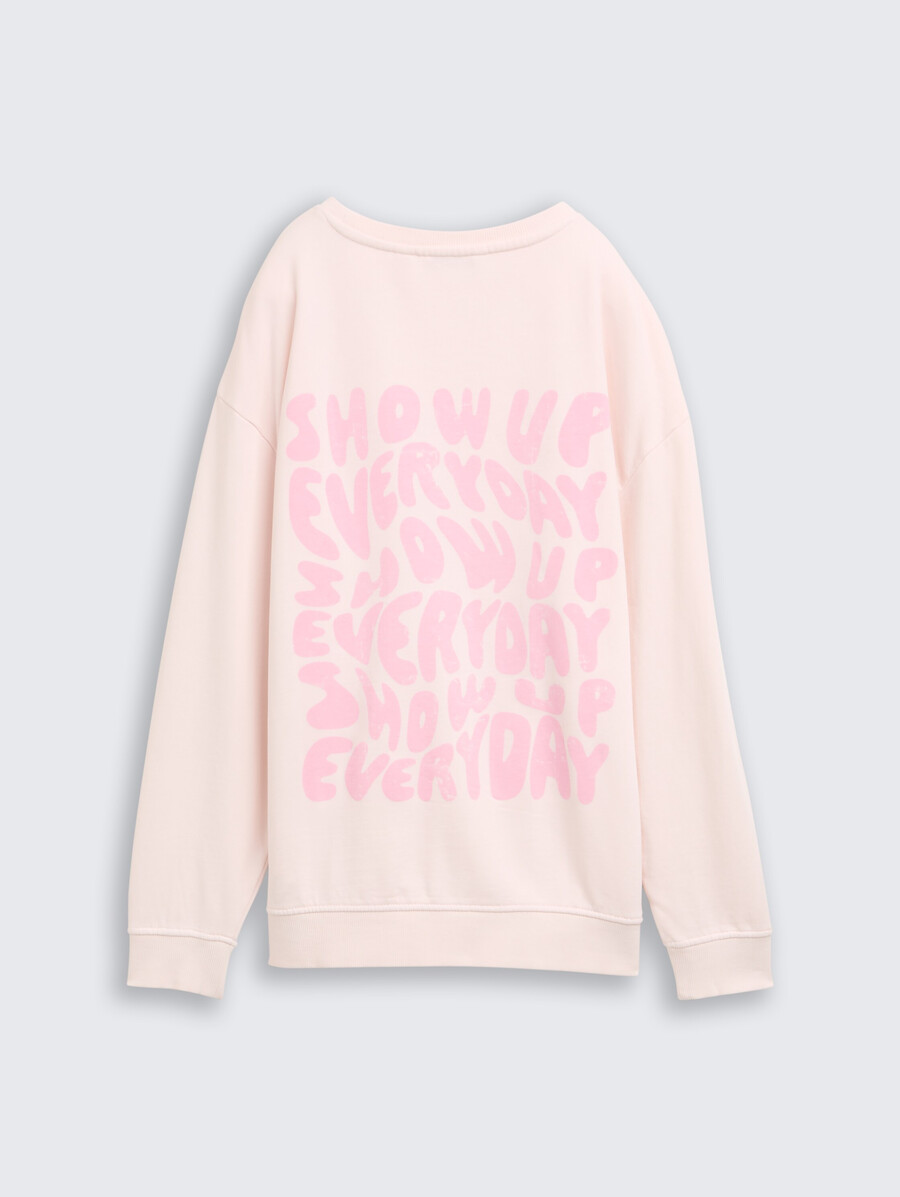 felpa oversize con stampa sul retro