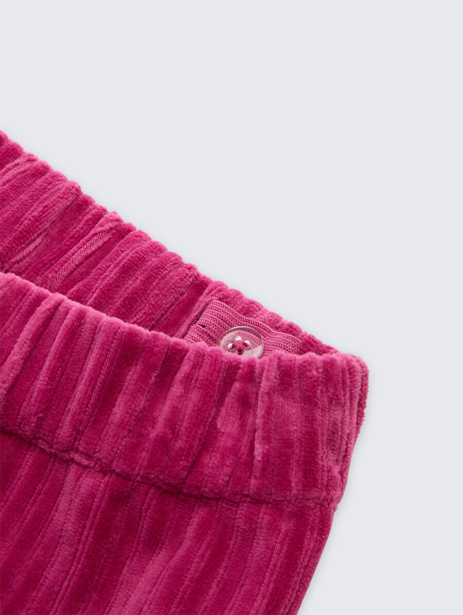 minigonna in velluto a coste con tasche a cuore