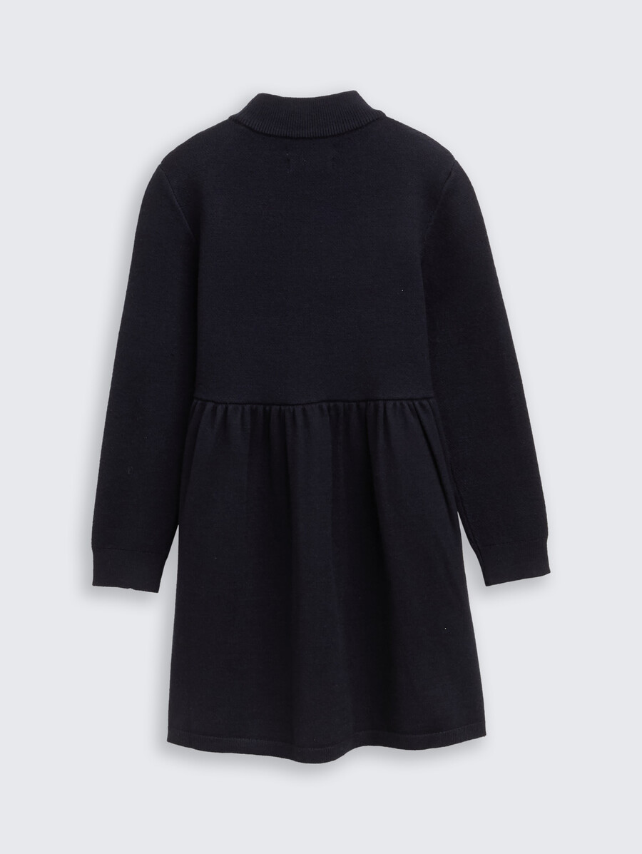 mini abito in maglia con ricamo