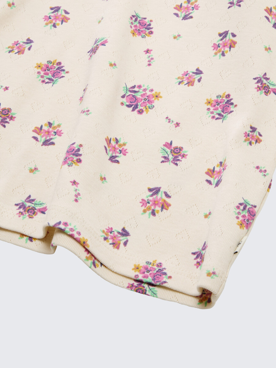 t-shirt ajour con motivo floreale