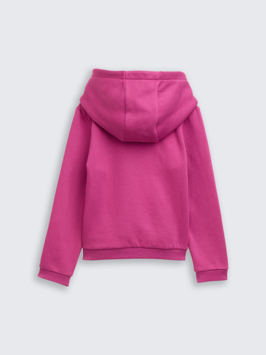felpa con cappuccio e paillettes reversibili