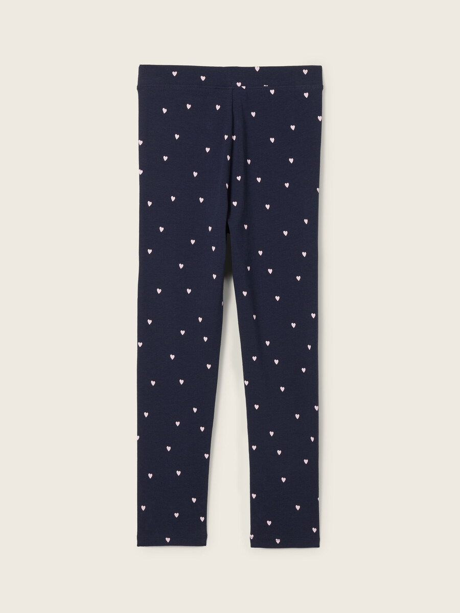 leggings con motivo a cuore all-over