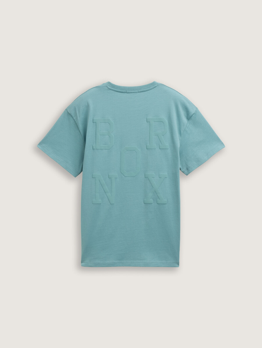 t-shirt oversize con stampa sul retro