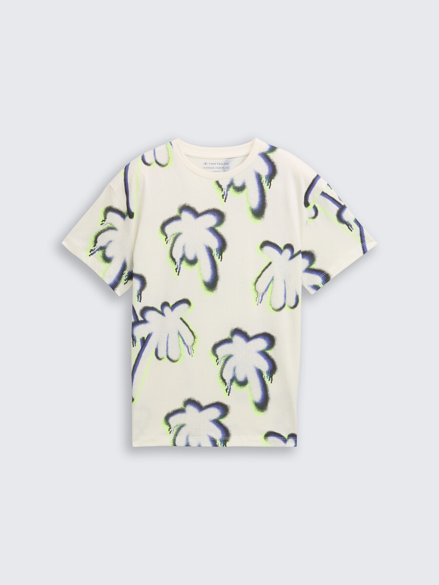 t-shirt oversize con motivo