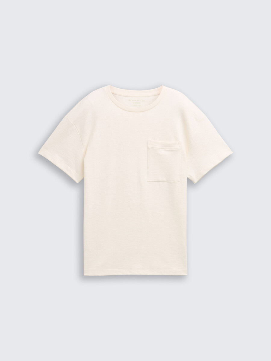 t-shirt oversize con taschino sul petto