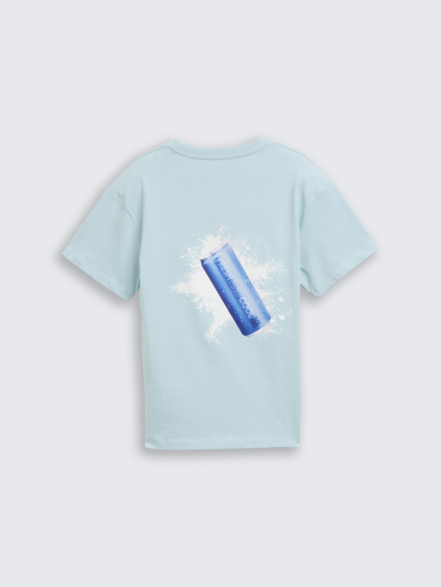 t-shirt oversize con stampa sul retro