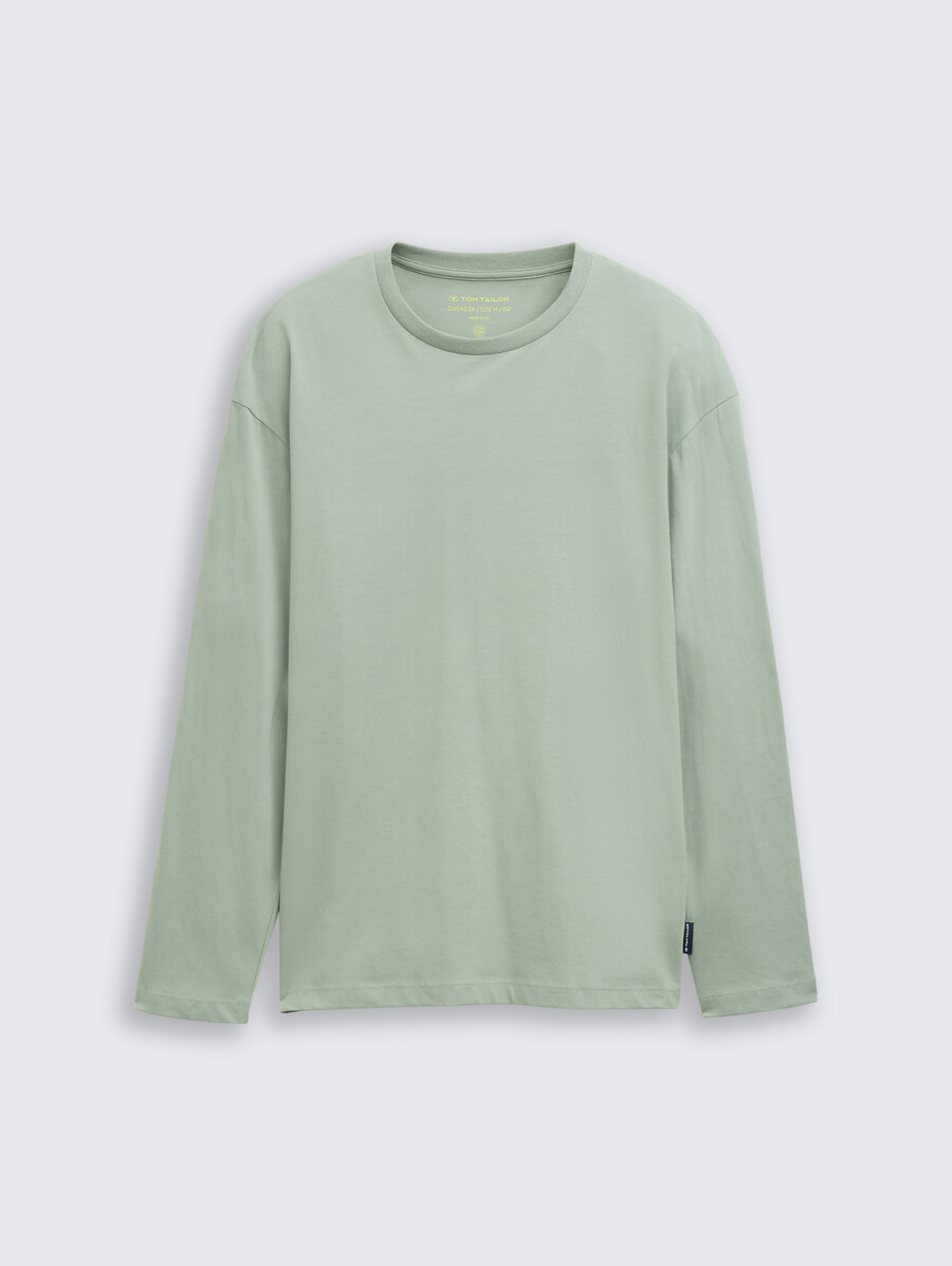 camicia oversize a maniche lunghe con stampa