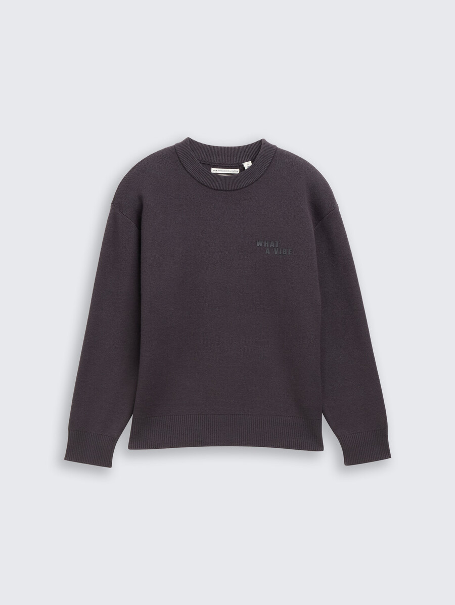 maglione oversize in maglia con stampa