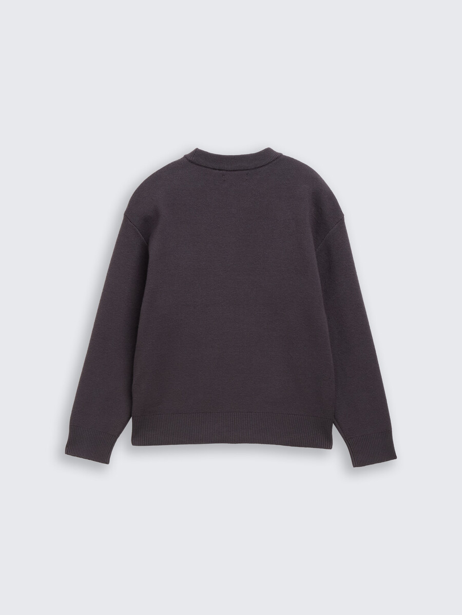 maglione oversize in maglia con stampa