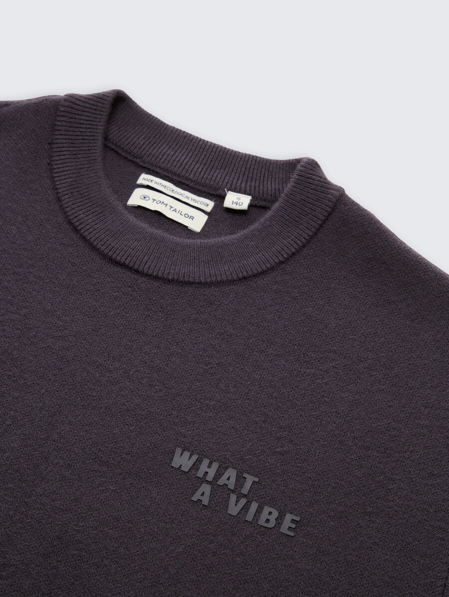 maglione oversize in maglia con stampa