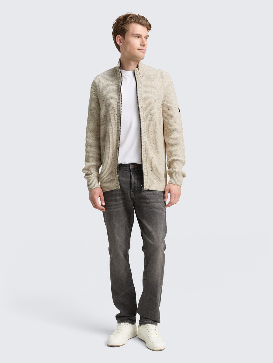 cardigan con texture miste