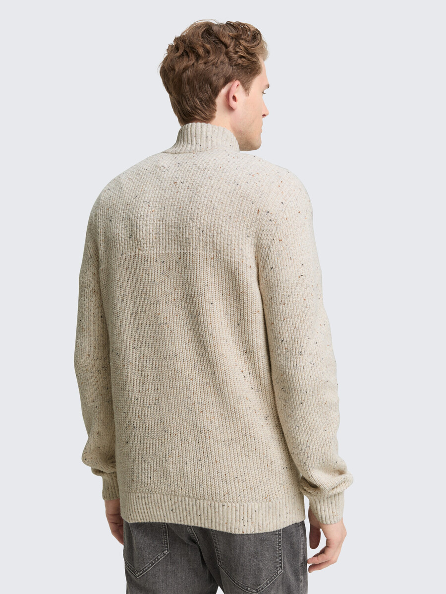 cardigan con texture miste
