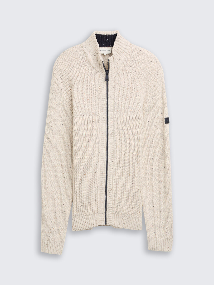 cardigan con texture miste