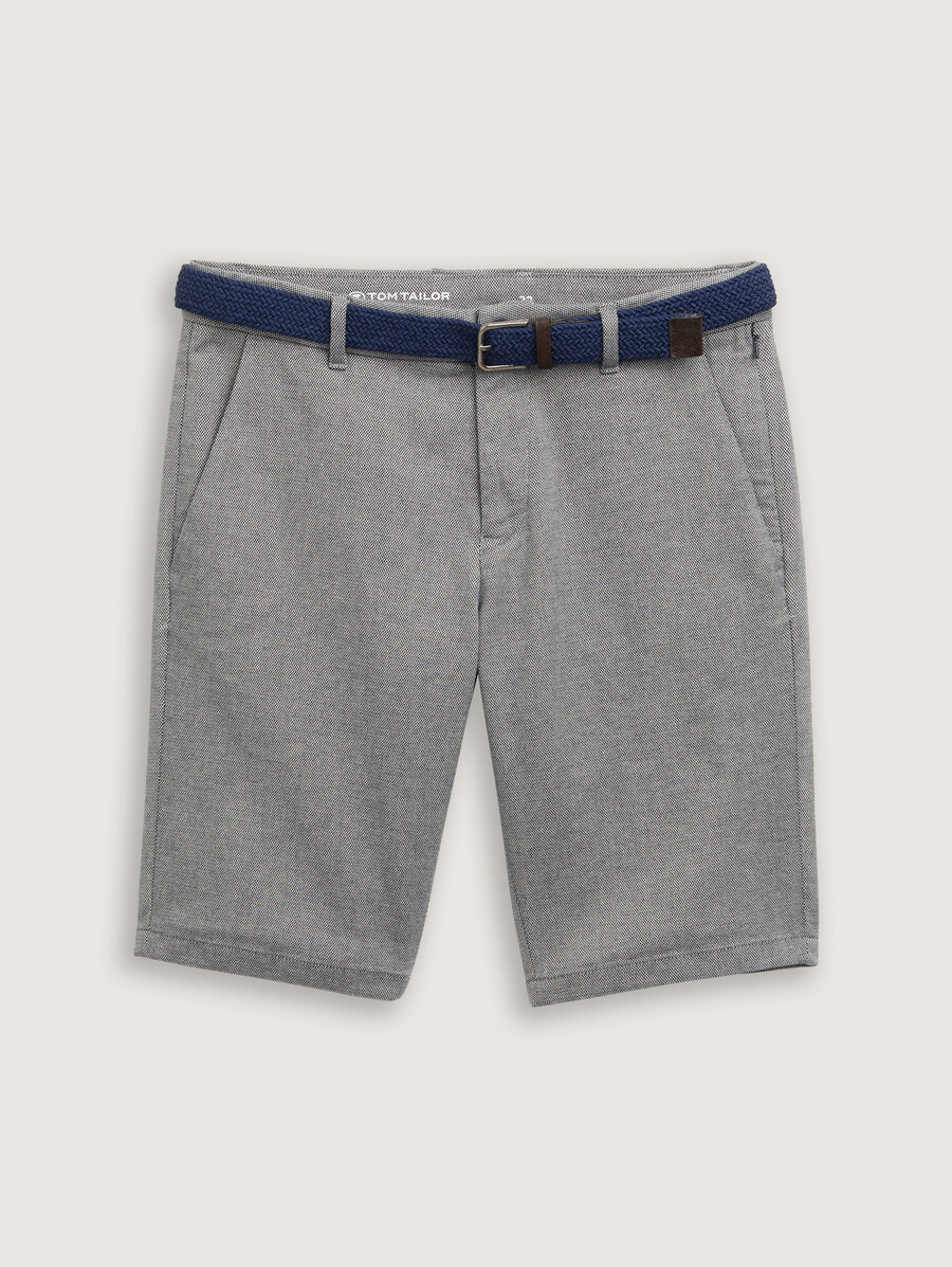 pantaloncini chino aderenti elasticizzati con cintura