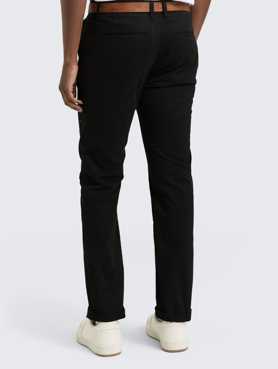 pantaloni chino slim fit con cintura