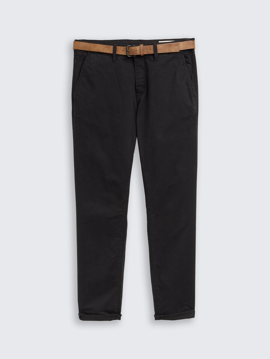 pantaloni chino slim fit con cintura