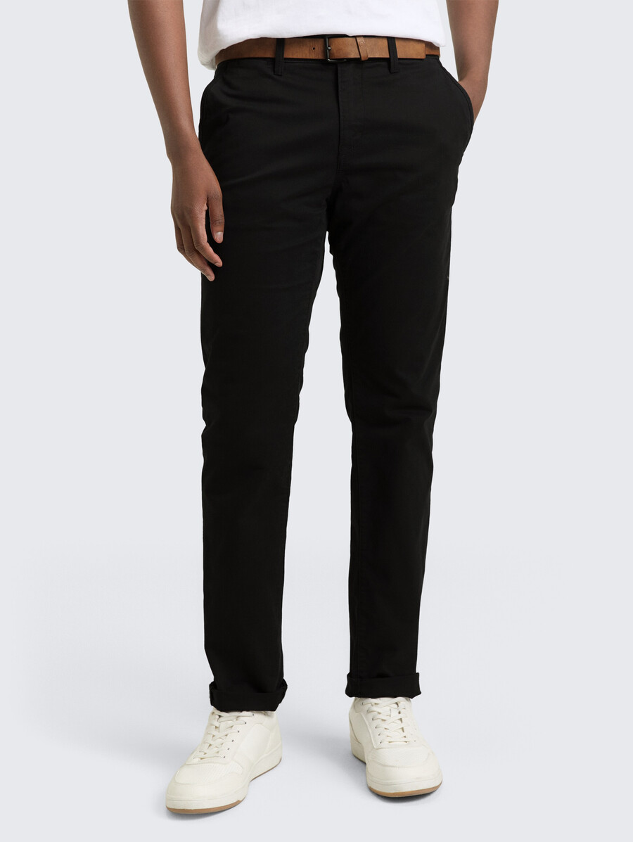 pantaloni chino slim fit con cintura