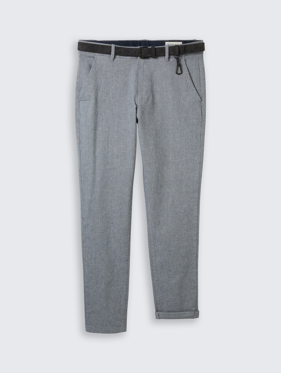 pantaloni chino dritti con cintura