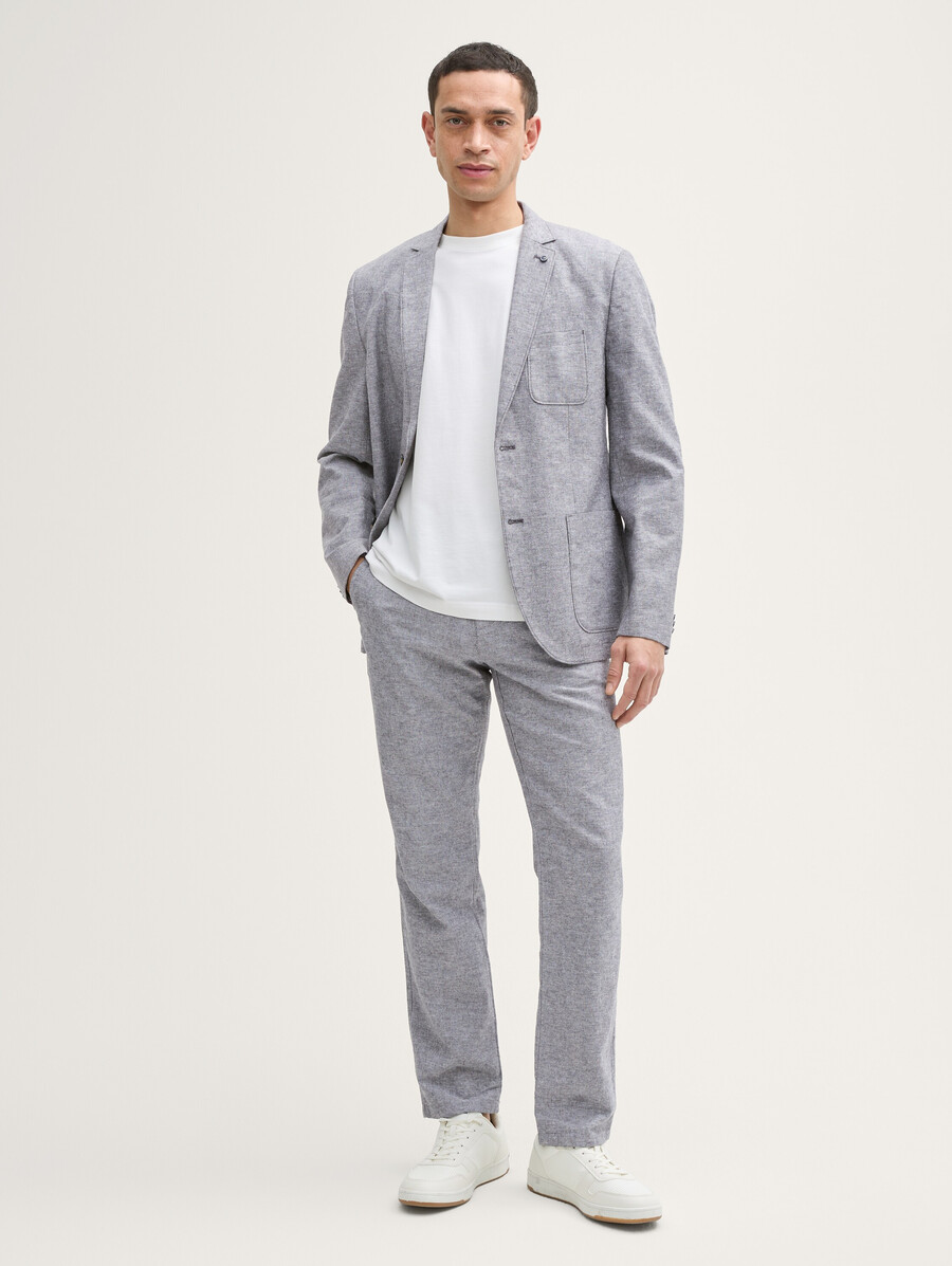 pantaloni chino regolari con contenuto di lino