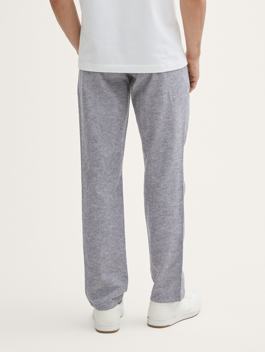 pantaloni chino regolari con contenuto di lino
