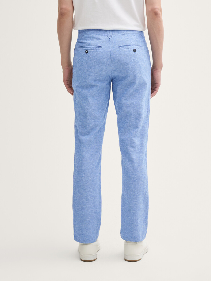 pantaloni chino regolari con contenuto di lino