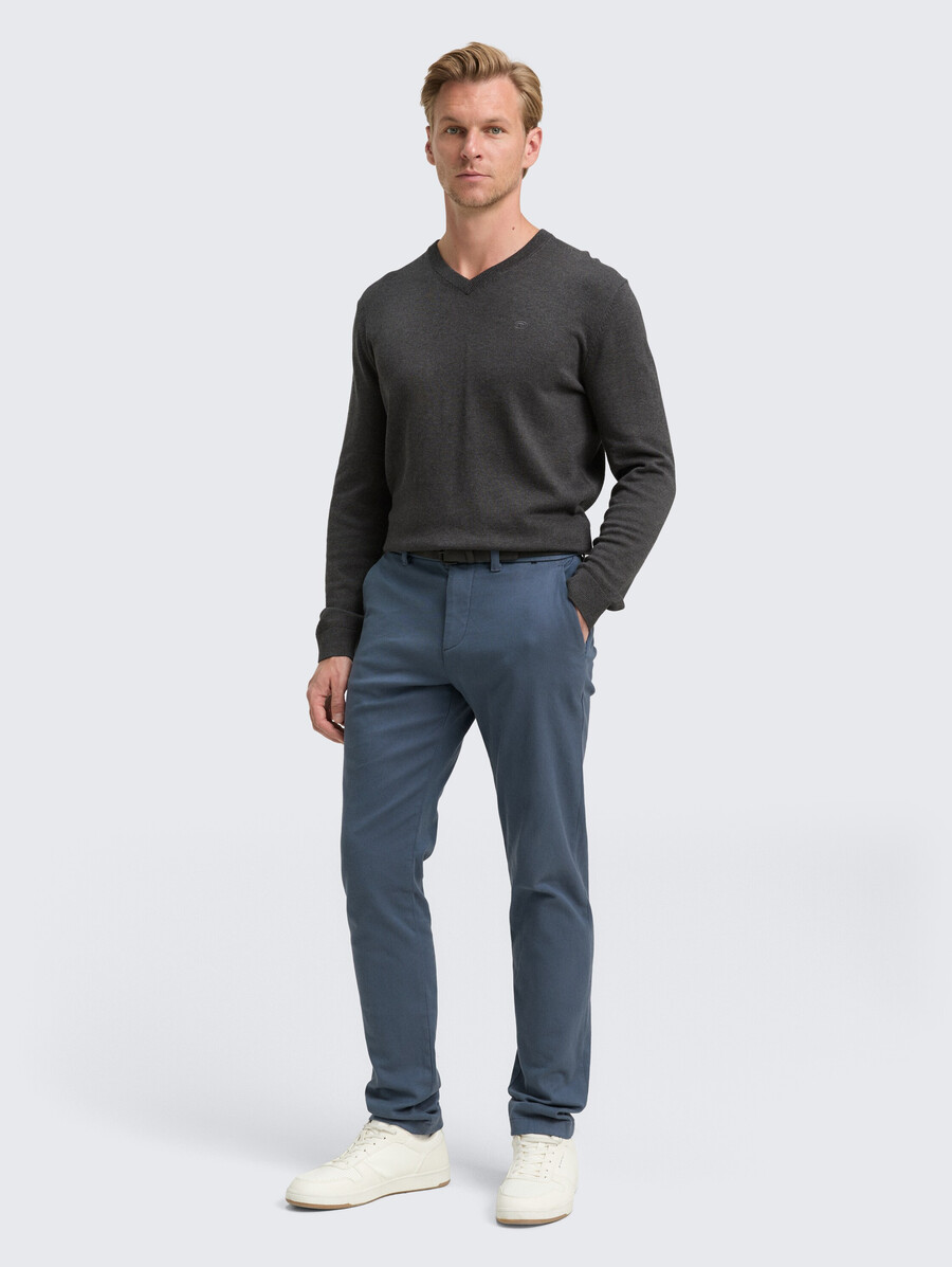 pantaloni chino tttravis slim con cintura