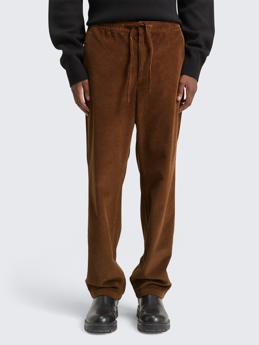 pantaloni chino ttrelaxed in velluto a coste