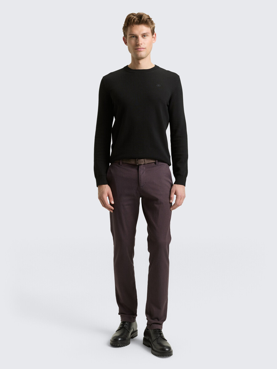 pantaloni chino tttravis slim con cintura
