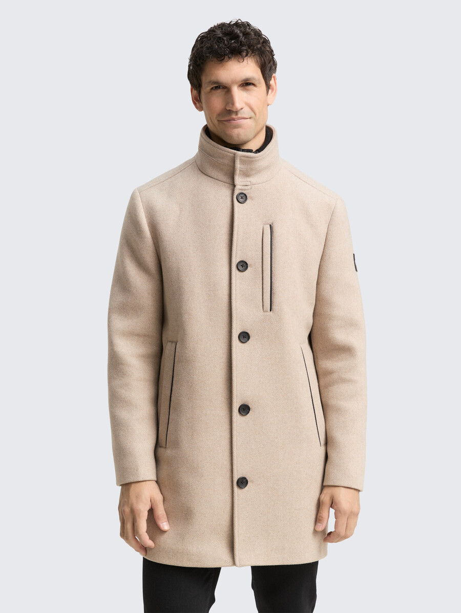 cappotto di lana 2 in 1 con giacca interna staccabile