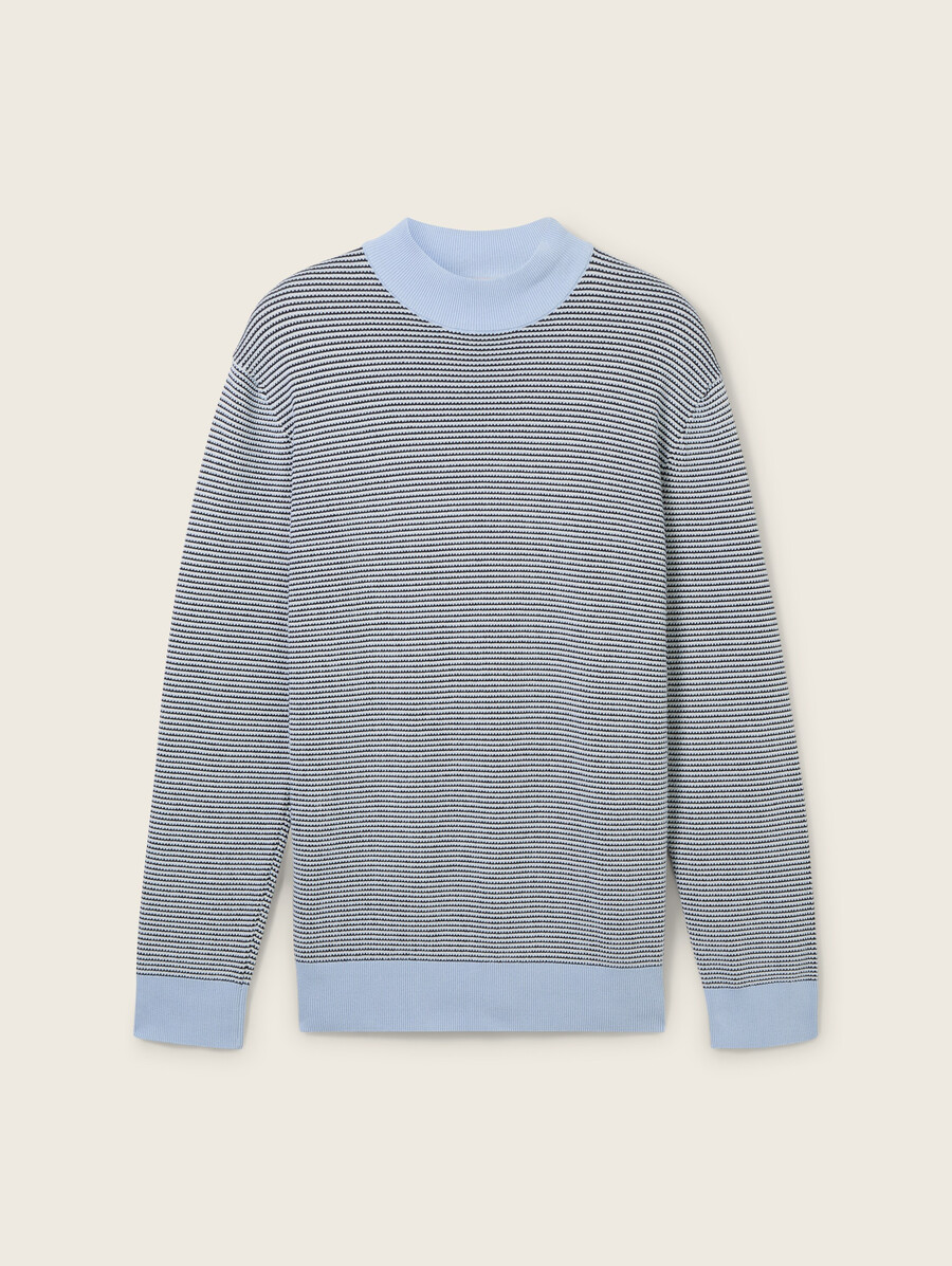 maglione lavorato a maglia con collo alto