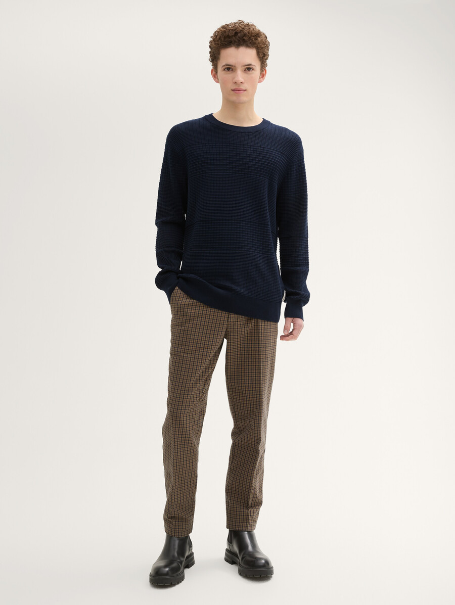 maglione lavorato a maglia in cotone dalla vestibilità regolare
