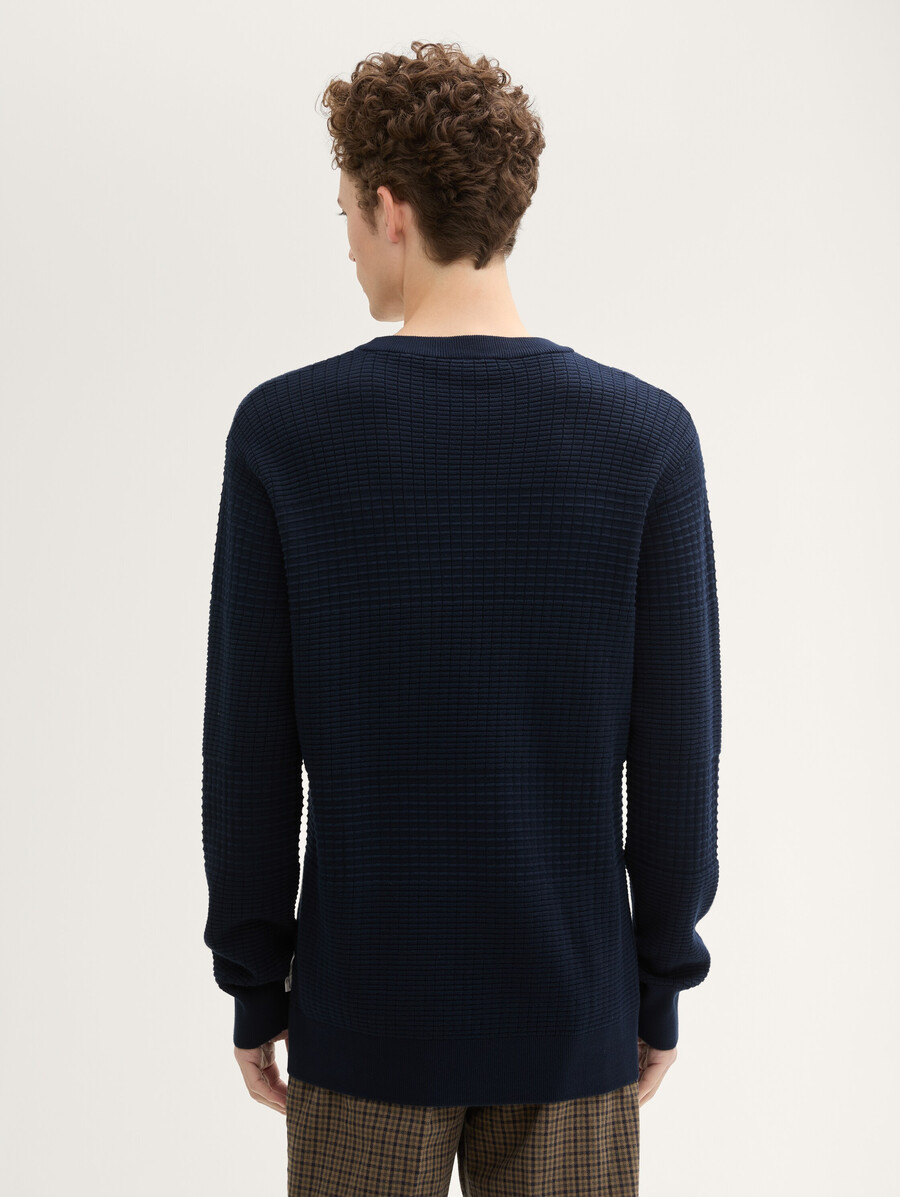 maglione lavorato a maglia in cotone dalla vestibilità regolare