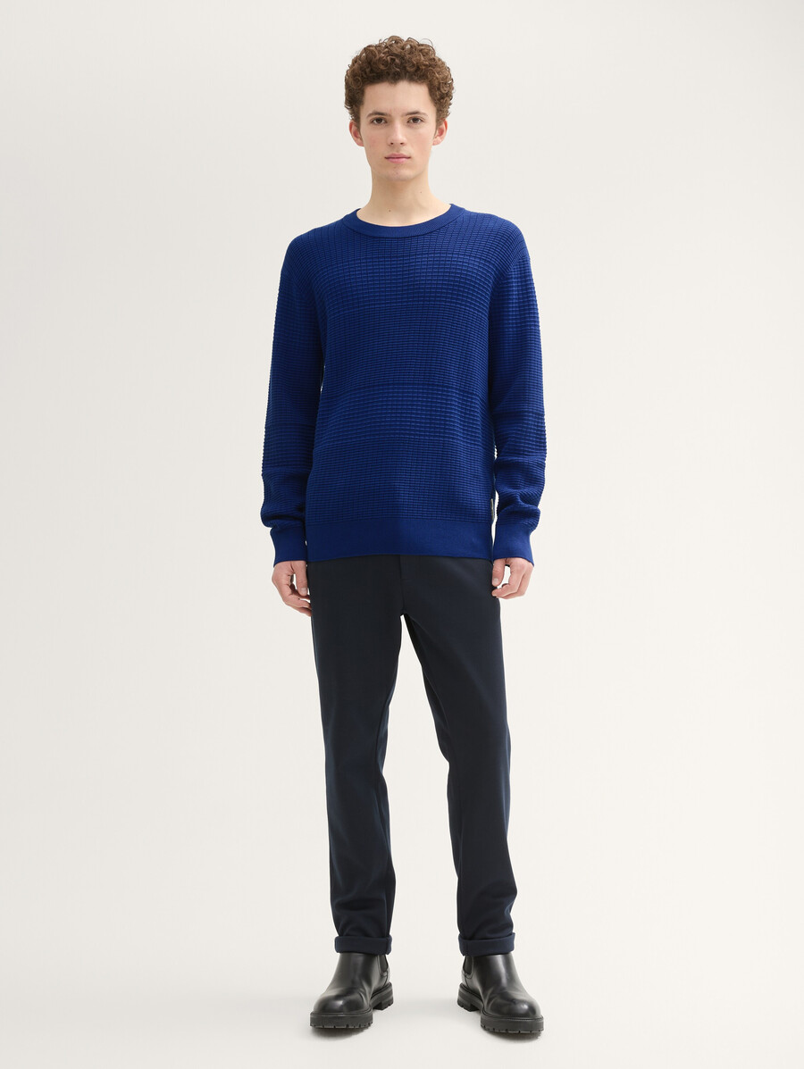 maglione lavorato a maglia in cotone dalla vestibilità regolare