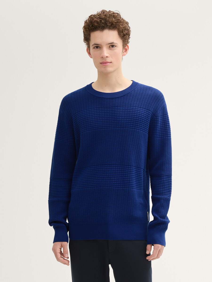 maglione lavorato a maglia in cotone dalla vestibilità regolare
